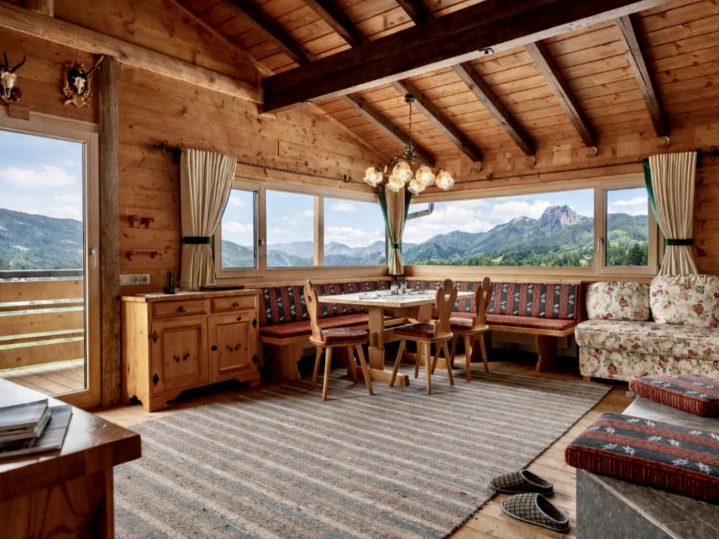 Bergh�tte Jenewein am Weerberg ... Willkommen in der Panorama-Wohnk�che